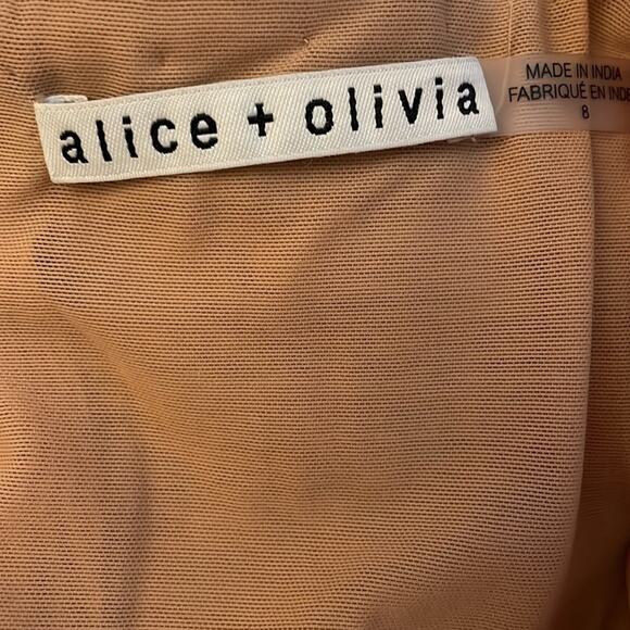 Alice and Olivia Long Sleeve Sequin Mini Cocktail Dress size 8 New Retails $895 - Picture 7 of 11